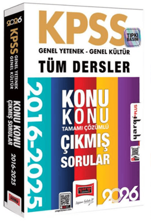 Resim 2026 KPSS GK-GY Tüm Dersler Tamamı Çözümlü 10 Yıl Çıkmış Sorular (2016-2025)