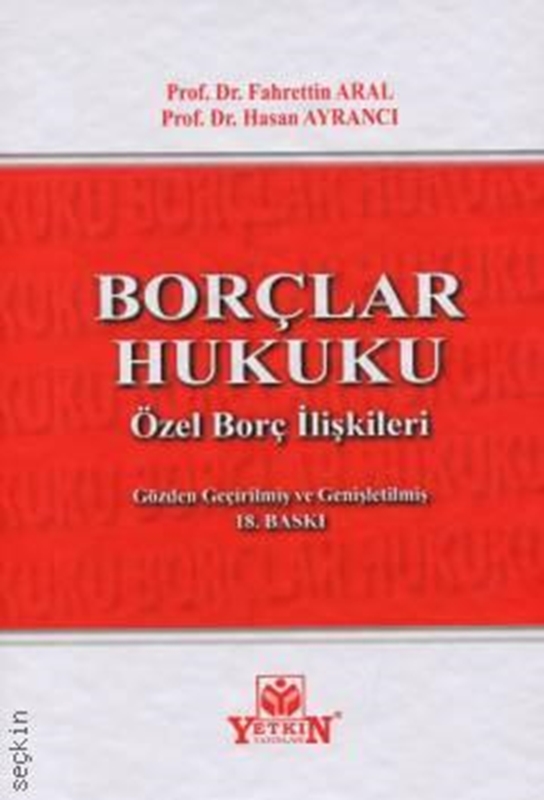 resm Borçlar Hukuk Özel Borç İlişkileri - Yetkin Yayınları