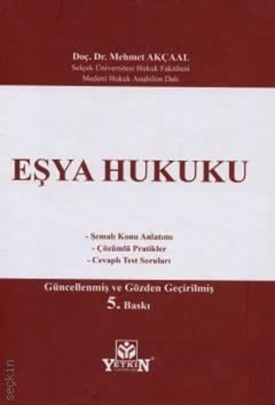resm Eşya Hukuku - Yetkin Yayınları