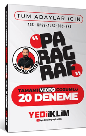 Resim AGS KPSS ALES DGS YKS Tüm Adaylar İçin Paragraf Tamamı Video Çözümlü 20 Deneme