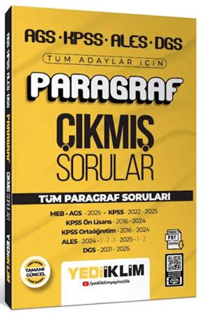 Resim AGS KPSS ALES DGS Tüm Adaylar İçin Paragraf Tamamı PDF Çözümlü Tüm Paragraf Soruları Çıkmış Sorular