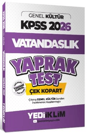 Resim 2026 KPSS Genel Kültür Vatandaşlık Çek Kopart Yaprak Test