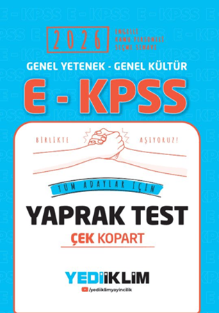Resim 2026 E-KPSS GY-K Tüm Adaylar İçin Çek Kopart Yaprak Test