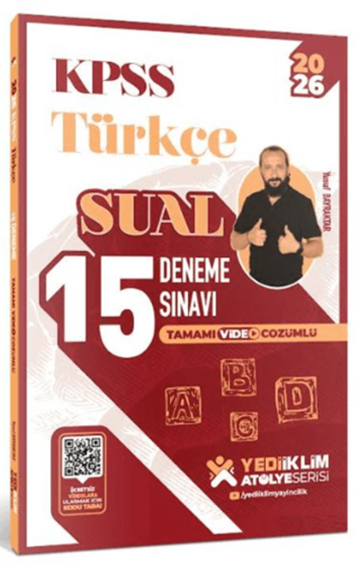 resm 2026 KPSS Atölye Serisi Türkçe Sual Tamamı Video Çözümlü 15 Deneme Sınavı