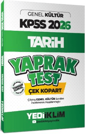 Resim 2026 KPSS - AGS Genel Kültür Tarih Çek Kopart Yaprak Test