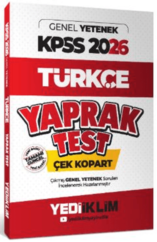 resm 2026 KPSS Genel Yetenek Türkçe Çek Kopart Yaprak Test