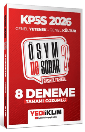 Resim 2026 KPSS ÖSYM NE SORAR Genel Yetenek Genel Kültür Tamamı Çözümlü Fasikül 8 Deneme