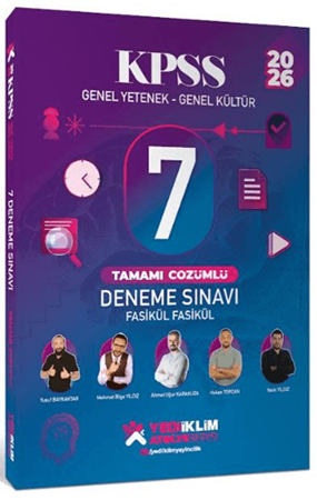 Resim 2026 KPSS Genel Yetenek - Genel Kültür Fasikül Fasikül 7 Deneme Sınavı Tamamı Çözümlü