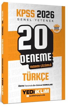 Resim 2026 KPSS Genel Yetenek Türkçe Tamamı Çözümlü 20 Deneme