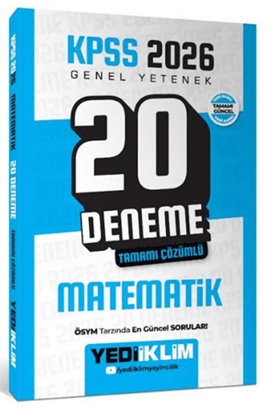 resm 2026 KPSS Genel Yetenek Matematik Tamamı Çözümlü 20 Deneme