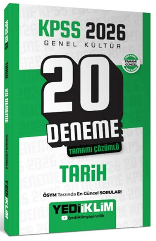 resm 2026 KPSS Genel Kültür Tarih Tamamı Çözümlü 20 Deneme