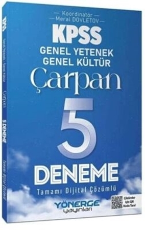 Resim Yönerge Yayınları KPSS Genel Yetenek Genel Kültür Çarpan 5 Deneme Çözümlü