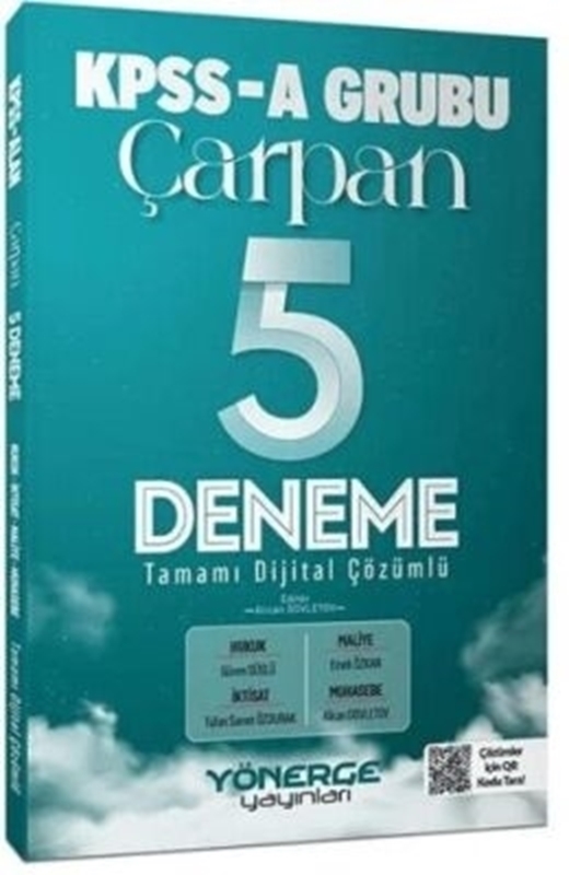 resm Yönerge Yayınları KPSS A Grubu Çarpan 5 Deneme Çözümlü