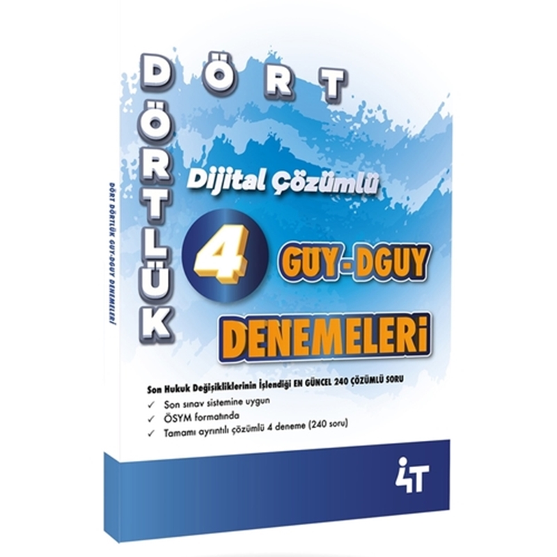 resm Dört Dörtlük GUY ve DGUY Denemeleri 4T Yayınları 2025