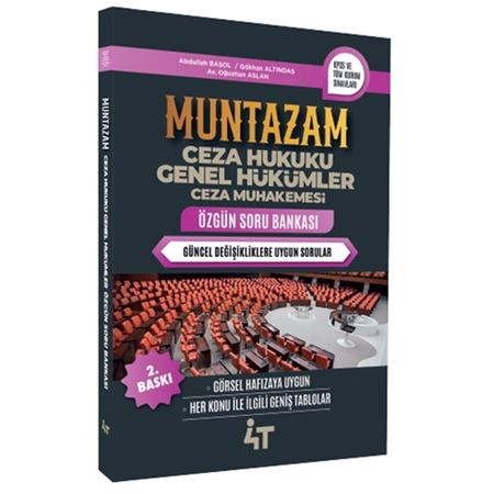 Resim Muntazam Ceza Hukuku Genel Hükümler Ceza Muhakemesi Özgün Soru Bankası 4T Yayınları 2025