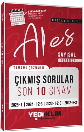 Resim Ales Master Serisi Sayısal Yetenek Son 10 Sınav Çıkmış Sorular - Yediiklim Yayınları