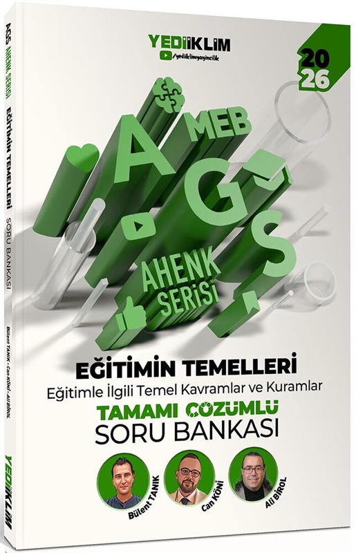 resm Meb Ags Ahenk Serisi Eğitimin Temelleri Tamamı Çözümlü Soru Bankası - Yediiklim Yayınları