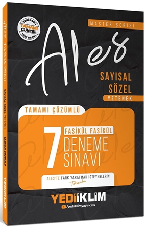 Resim Ales Master Serisi Sayısal Sözel Yetenek Çözümlü 7 Deneme - Yediiklim Yayınları