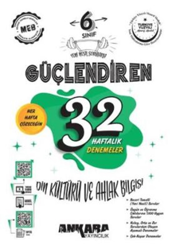 resm 6. Sınıf Güçlendiren 32 Haftalık Din Kültürü ve Ahlak Bilgisi Kazanım Denemeleri