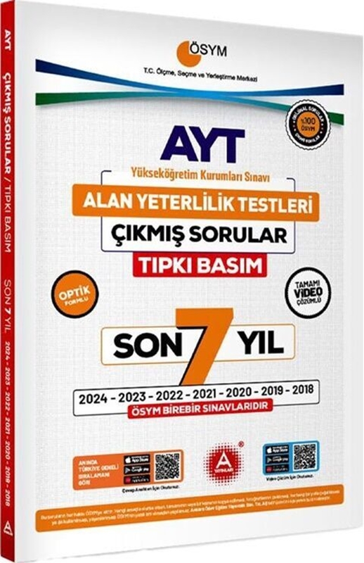 resm A Yayınları AYT Son 7 Yıl Tıpkı Basım Çıkmış Sorular