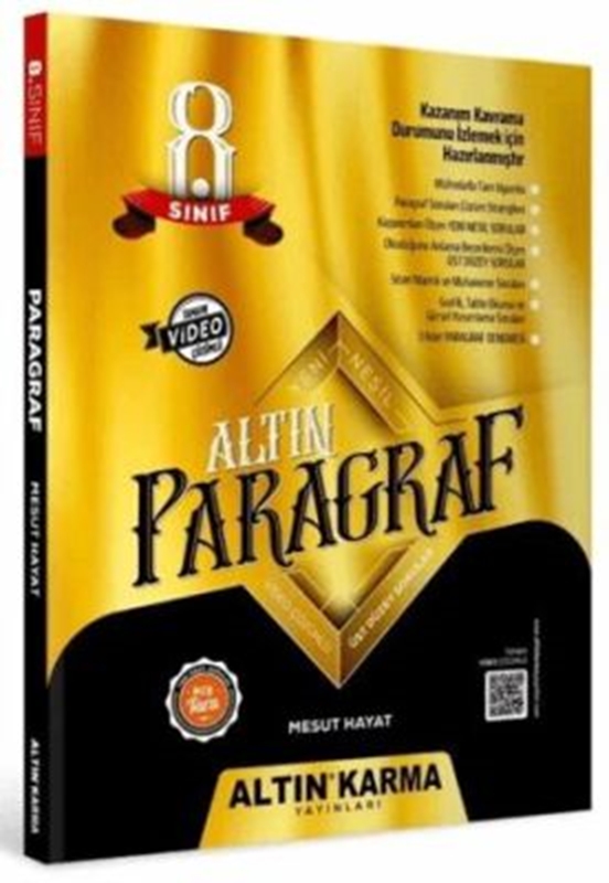 resm Altın Karma Yayınları - Bayilik 8. Sınıf LGS Paragraf Soru Bankası