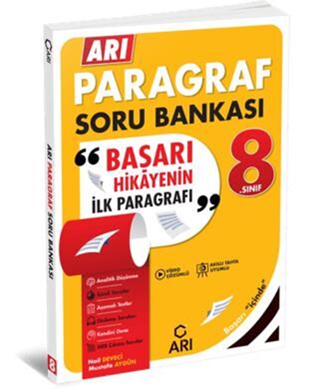 resm Arı Yayıncılık 8. Sınıf Arı Paragraf Soru Bankası