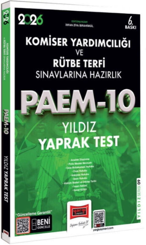 resm Paem Komiser Yardımcılığı Rütbe Terfi Sınavlarına Hazırlık Yıldız Yaprak Test - Yargı Yayınları