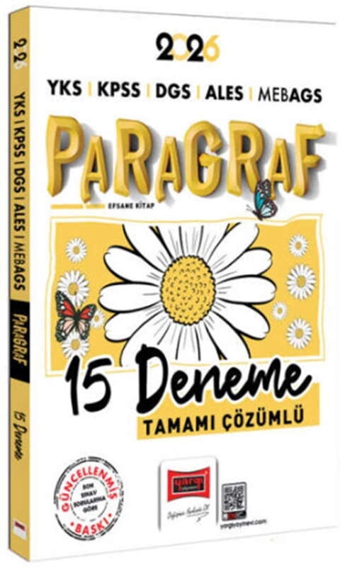 resm 2026 YKS KPSS DGS ALES MEB-AGS Papatya Serisi Paragraf Tamamı Çözümlü 15 Deneme Yargı Yayınları