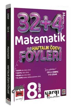 Resim 8.Sınıf Matematik 32+4 Haftalık Ödev Föyleri - Yargı Yayınları