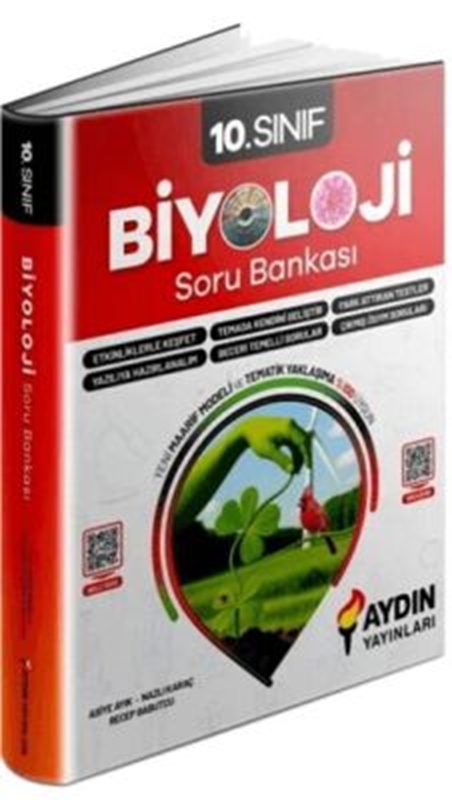 resm Aydın Yayınları 10. Sınıf Biyoloji Konu Özetli Soru Bankası