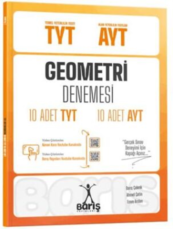 resm Barış Yayınları TYT-AYT Geometri Denemesi 10 Adet TYT 10 Adet AYT