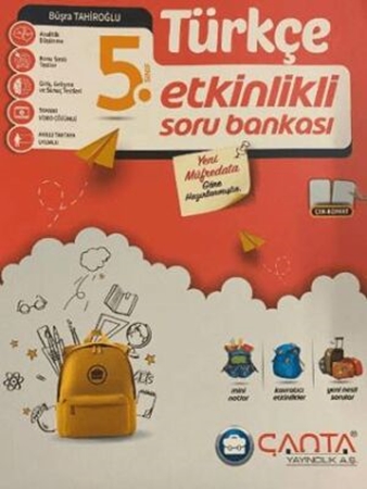 Resim Çanta Yayınları 5. Sınıf Türkçe Etkinlikli Kazanım Soru Bankası 2024-2025
