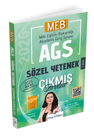 Resim Dizgi Kitap 2026 MEB AGS Tamamı Video Çözümlü Sözel Yetenek Çıkmış Sorular 2. Baskı Gizem Ural