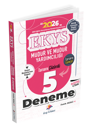 Resim Dizgi Kitap 2026 MEB EKYS Müdür ve Müdür Yardımcılığı Tamamı Çözümlü 5`li Deneme Fatih Sesli 4. Baskı