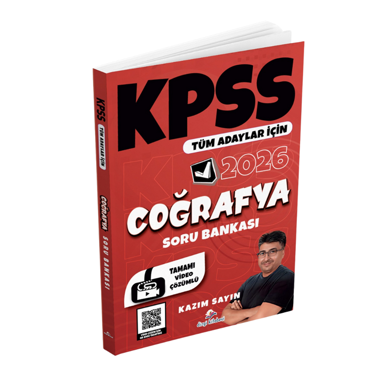 resm Dizgi Kitap 2026 Tüm Adaylar İçin KPSS Coğrafya Tamamı Video Çözümlü Soru Bankası Kazım Sayın