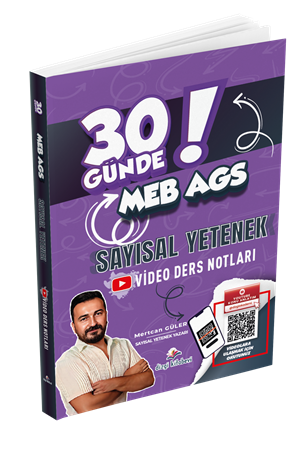 Resim Dizgi Kitap 2026 MEB AGS 30 Günde Sayısal Yetenek Video Ders Notları Mertcan Güler