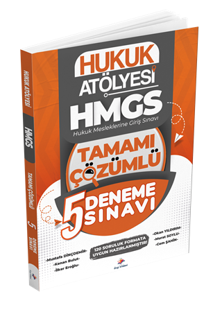 Resim Dizgi Kitap Hukuk Atölyesi HMGS Hukuk Mesleklerine Giriş Sınavı Tamamı Çözümlü 5 Deneme Sınavı