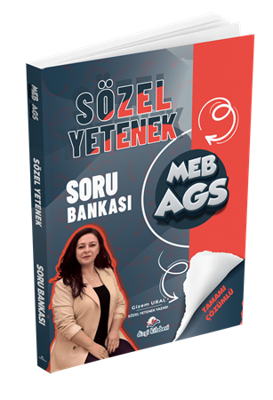 Resim Dizgi Kitap 2026 MEB AGS Sözel Yetenek Tamamı Çözümlü Soru Bankası Gizem Ural