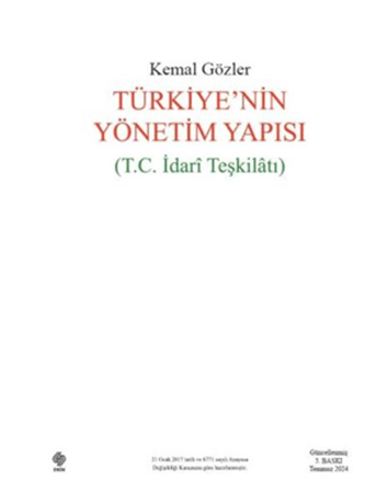 Resim Türkiye’nin Yönetim Yapısı (T.C. İdari Teşkilatı)