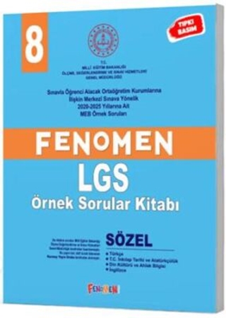 Resim Fenomen Yayınları Fenomen 8 MEB Sözel Örnek Sorular