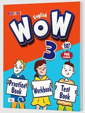 Resim Fenomen Yayınları WOW English 3 Practice Book + Workbook + Test Book
