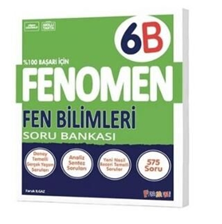 Resim Fenomen Yayınları Fenomen 6B Fen Bilimleri Soru Bankası