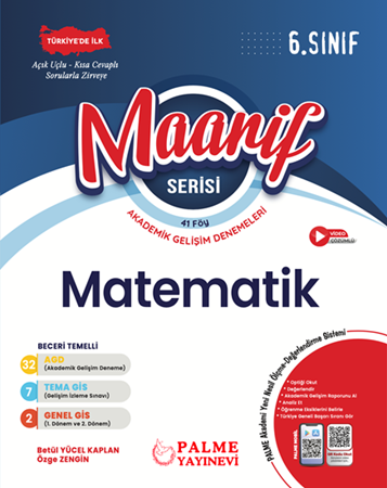 Resim Palme 6.Sınıf Maarif Serisi Matematik Haftalık Deneme (41 Föy)