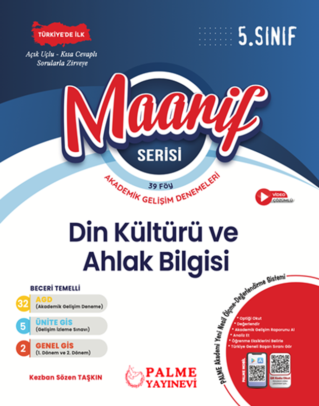 resm Palme 5.Sınıf Maarif Serisi Din Kültürü Haftalık Deneme (39 Föy)