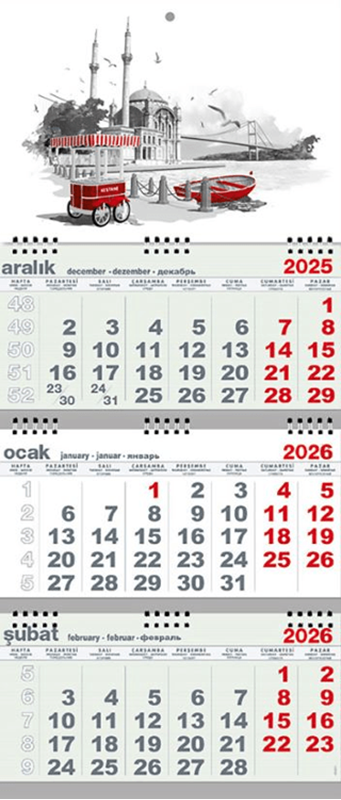 resm 2026 Gemici Takvim - Ortaköy