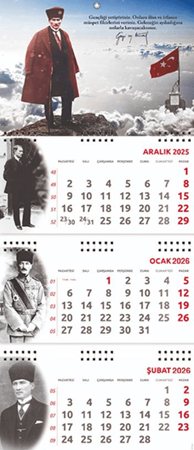 Resim 2026 Atatürk Gemici Duvar Takvimi - Sakarya