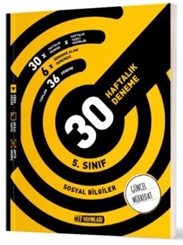 resm 5. Sınıf Sosyal Bilgiler 30 Haftalık Deneme