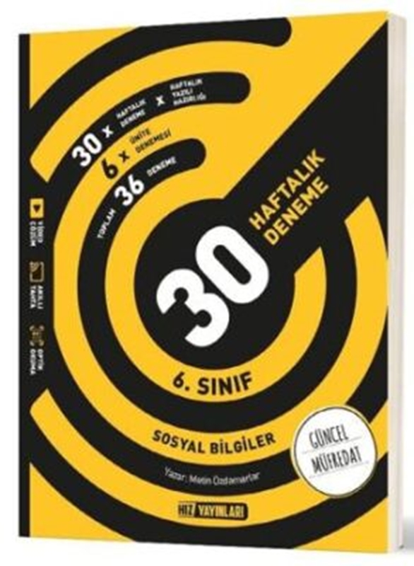 resm 6. Sınıf Sosyal Bilgiler 30 Haftalık Deneme