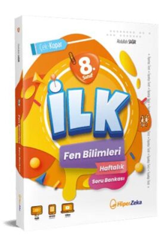 resm Hiper Zeka Yayınları 2025 8. Sınıf İlk Fen Bilimleri Haftalık Soru Bankası