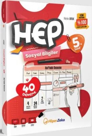 Resim Hiper Zeka Yayınları 5. Sınıf HEP Sosyal Bilgiler Haftalık Deneme Föyleri